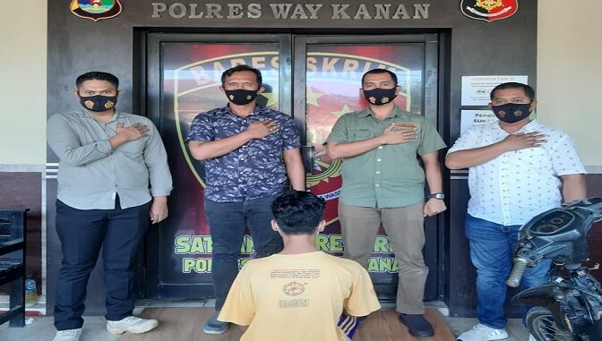 Pelaku penganiayaan berhasil diamankan Sat Reskrim Polres Way kanan