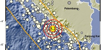 Foto : Gempa berkekuatan M5,2 terjadi pada Senin lagi (29/3) di Kabupaten Bengkulu Selatan dengan kedalaman pusat gempa 23 km. (BMKG)