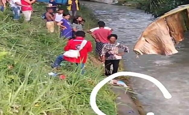 Lokasi penemuan bocah di saluran Irigasi Bah Tongguran di Huta III Kampung Karo Nagori Tanjung Pasir