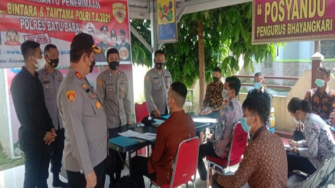 Polres Batu Bara sudah memasuki hari ke 11 dimana sebanyak 70 calon siswa yang sudah mendaftar sampai pada hari ini Selasa, 30 Maret 2021.