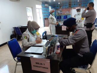 Sebanyak 4145 personel Polda Banten telah melakukan vaksinasi yang diselenggarakan oleh Biddokkes Polda Banten.