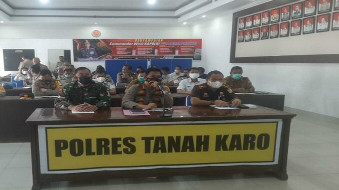 Kapolres Dan Forkopimda Karo Gelar Rakor Lintas Sektoral