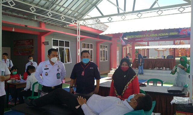 Peringati Hari Bakti Pemasyarakatan Ke-57, Pegawai Lapas Way Kanan Donor Darah dan Donor Plasma Konvalesen, Kerjasama dengan PMI Way Kanan