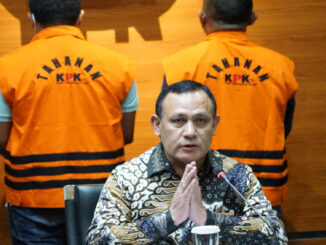 Konferensi pers penetapan tersangka suap di Tanjungbalai, Kamis (22/4/2021).