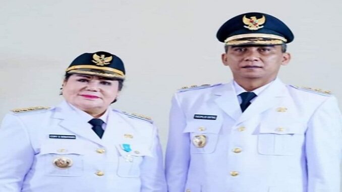 Ket foto; Bupati Karo Cory. Serita Wati br Sebayang dan Theopilus Ginting yang terpilih pada pilkada 2020. foto.(ist) terkelinbukit.