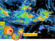 Foto : Citra satelit terkait perkembangan Siklon Tropis Seroja dan Pertumbuhan Siklon Tropis Odette, Jumat (9/4). (BMKG)