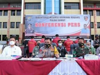 Konferensi pers Polda Sumut