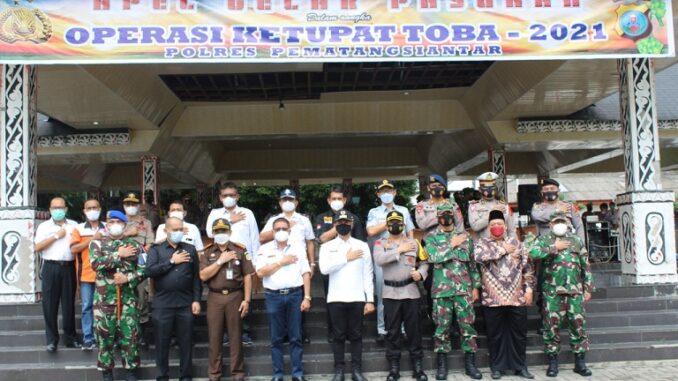 Apel Gelar Pasukan Ops Ketupat 2021 Polres Pematangsiantar,