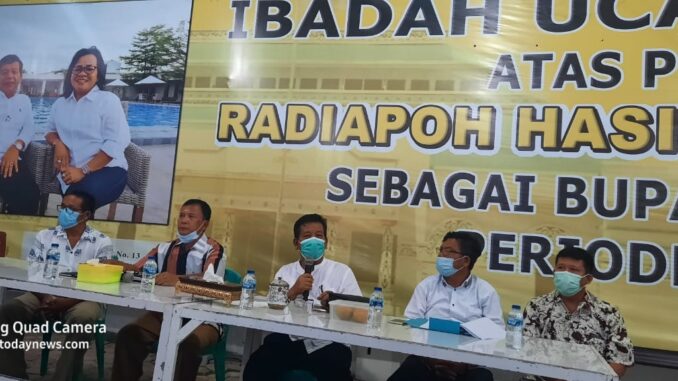 Radiapoh Sinaga dalam acara silaturahmi dengan insan Pers, Senin (11/5/2021)